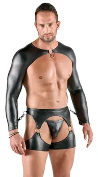 Svenjoyment Bondage Muški Mat Crni 3-Delni Set Veličina M