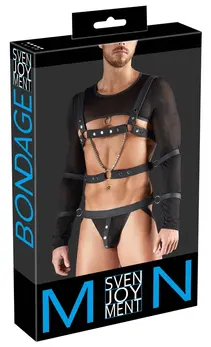 Svenjoyment Muški Bondage Set 2XL - Crni Powernet pojas i Jock komplet