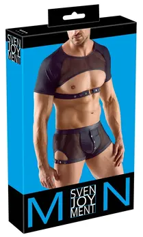 Svenjoyment Crni Mrežasti Crop Top L Mat Izgled Podesivi Kaiš