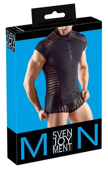 Svenjoyment Moderna Mikrofiber Košulja 2XL sa Prozirnim Trakastim Panelima