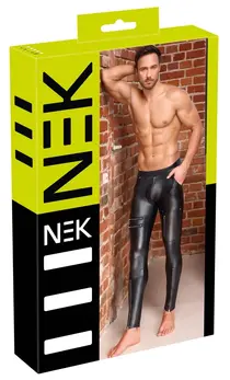 NEK Muške Mat Crne Pantalone 2XL sa Više Rajsferšlus Detalja