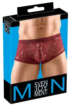 Svenjoyment Muške tamno crvene pantalone sa čipkastim izgledom M - Rastegljiv udoban kroj