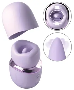JimmyJane Hello Kiss Pro Compact Lay-On Vibrator with Suction & Licking Modes