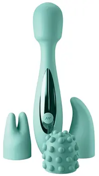 JimmyJane Canna Multifunctional Massage Wand with 3 Attachments, Black