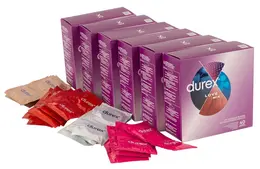 Durex Love Mix Assorted Condoms 40pcs - 5 Types, Anatomical Shape