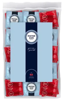Mister Size 60mm Ultra Thin Lateks kondomi 100 komada vegan transparentni