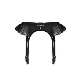 Obsessive Stelisa Black Podvezica za čarape L/XL - Podesivi, elegantan dizajn