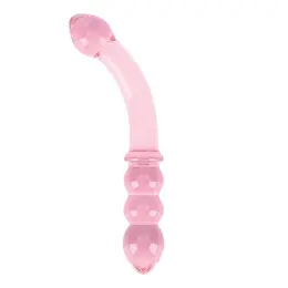 Nobu Glass Gems Rose Bead Wand Pink - Artistic Glass Pleasure Tool