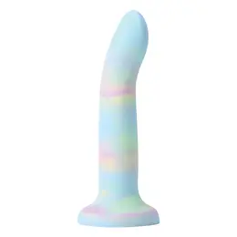 Nobu DG25 Rainbow Large Silicone Model with Suction Cup, Tie-Dye Finish