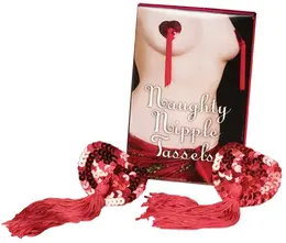 ToyJoy Red Rhinestone Nipple Covers with Decorative Tassels 10cm