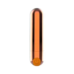 Power Bullet Mini Vibrator 8cm Rose Gold - 10 Modes, Waterproof, USB
