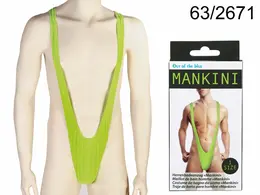Out of the Blue Men's Mankini Swimsuit Lime Universal Size Costume
