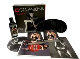 Love Academy Couples Game Set with Massage Oil and Blindfold, 54 Cards