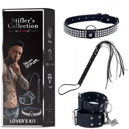 Sekrecik Stifler's Collection Intimate Set - Handcuffs, Collar & Whip
