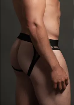 Leg Avenue Star Open Back Briefs S/M - Sheer Star Motif, Open Rear