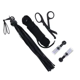 Sportsheets Tied & Twisted crni BDSM set sa užetom i dodacima