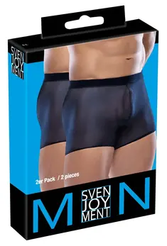 Svenjoyment Muške Transparentne Plave Pantalone Pakovanje od 2 Komada S-L Lagani Poliamid