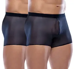 Svenjoyment Muške Transparentne Plave Pantalone Pakovanje od 2 Komada S-L Lagani Poliamid