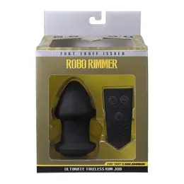 Doc Johnson Robo Rimmer X Vibrirajući i Rotirajući Čep Crni Daljinski Upravljač