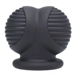Oxballs Ball Bunker Black - Anatomski silikonski potporni prsten