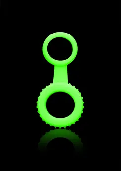 Ouch! Glow in the Dark Adjustable Ring & Strap Fluorescent Green