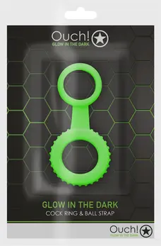 Ouch! Glow in the Dark Adjustable Ring & Strap Fluorescent Green