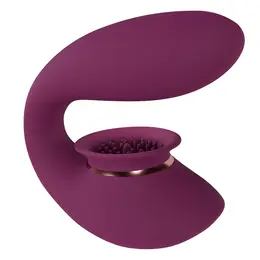 Dream Toys TWITCH 3 Intimni uređaj sa usisavanjem i vibracijom Burgundi