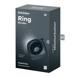 Satisfyer Ring Stroker Crni - Kompaktni intimni stimulacioni uređaj