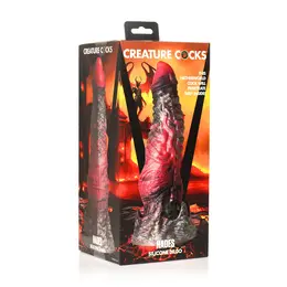 Blush Novelties Hades Silicone Model Medium Black-Red, Suction Base