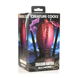 XR Brands Dragon Hatch Silikonsko Jaje Veliko - Teksturirani Fantasy Model