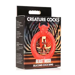 XR Brands Beast Mode Silikonski Prsten Crveni - Fleksibilan Anatomski Dizajn