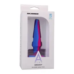 A-Play Groovy Silikonski Analni Čep 12cm Višebojni od Doc Johnson