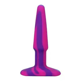 A-Play Groovy Silicone Anal Plug 10cm Multicolor by Doc Johnson