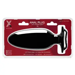 Perfect Fit XPlay Finger Grip Plug 5L Black - Veliki anatomski čep
