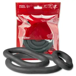 Perfect Fit Ultra Wrap Silikonski Set Prstenova 2-Pak 17.5cm i 30cm Crna