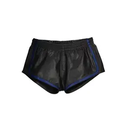 Rimba Leather Shorts S/M Blue - Ventilated Adjustable Waistband