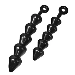 Master Series Anal Links Extra Large Intimate Bead Chain Black TPE