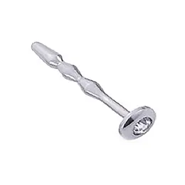 Mystim Jewelled Stainless Steel Plug with Decorative Base 75mm Silver