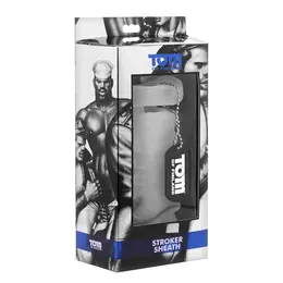 Tom of Finland Ultra Meka Rebrasta Rukavica sa Trakom za Loptice, Rastegljiva