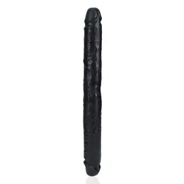 RealRock Slim Dvostrani 14'' Intimni Uređaj Crni Fleksibilan 35.6cm