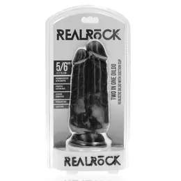 RealRock Dva-u-Jednom Crni Dvostrani Intimni Model 12.7/15.2 cm
