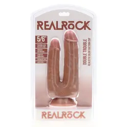 RealRock Double Trouble Intimni Model 12.7/15.2 cm Smeđa