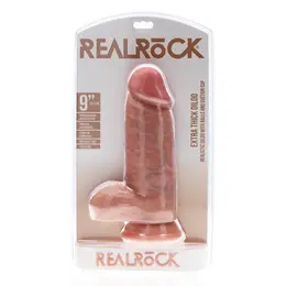 RealRock Ekstra Debeo 23 cm Anatomski Model sa Usisnom Čašom - Boja Kože