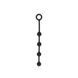 Sinner Gear Silikonske Analne Perle Male Crne - Fleksibilan Intimni Lanac