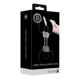 EasyToys Mekane plišane podesive metalne lisice Crne