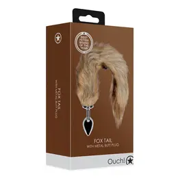 EasyToys Fox Tail Plug Brown - Metal Intimate Accessory with Fluffy Tail