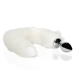 SINNERGEE Light-up Fox Tail Intimate System White - LED, Metal, Universal Size
