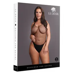 OSX body intimna odeća crna mrežasti dizajn plus size XL-4XL