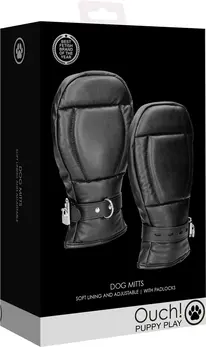 OUCH! Neoprene Canine-Themed Gloves - Adjustable, Black, Universal Size