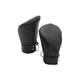 Ouch! Neoprene Lined Paw Mitts - Black, Adjustable, Universal Fit